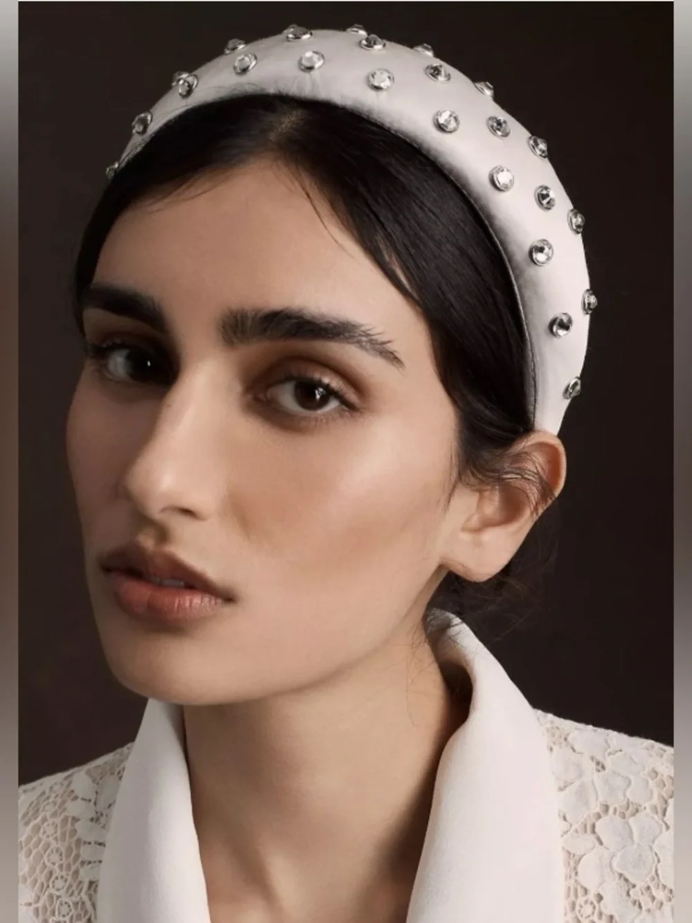 Loeffler Randall Satin Rhinestone Headband